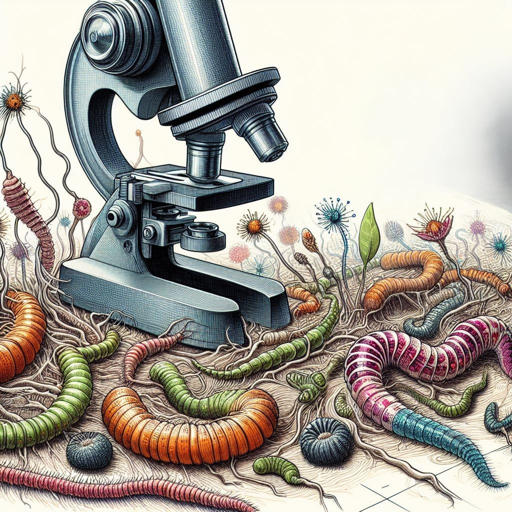 microscopic nematodes - a form of biological pest control