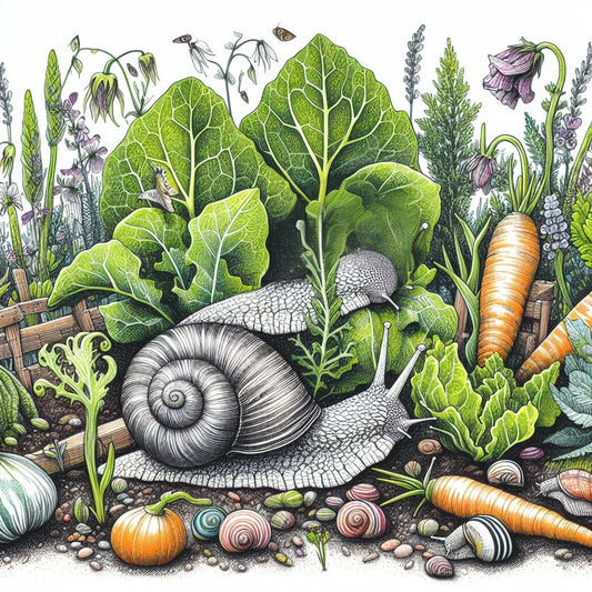 picture of a snails and slugs - common garden pests in a vegetable or ornamental garden
