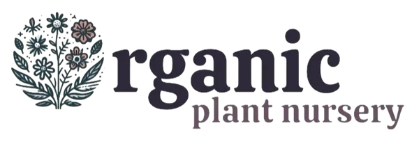 Logo for the organic plant nursery,selling organic plants and flowers online